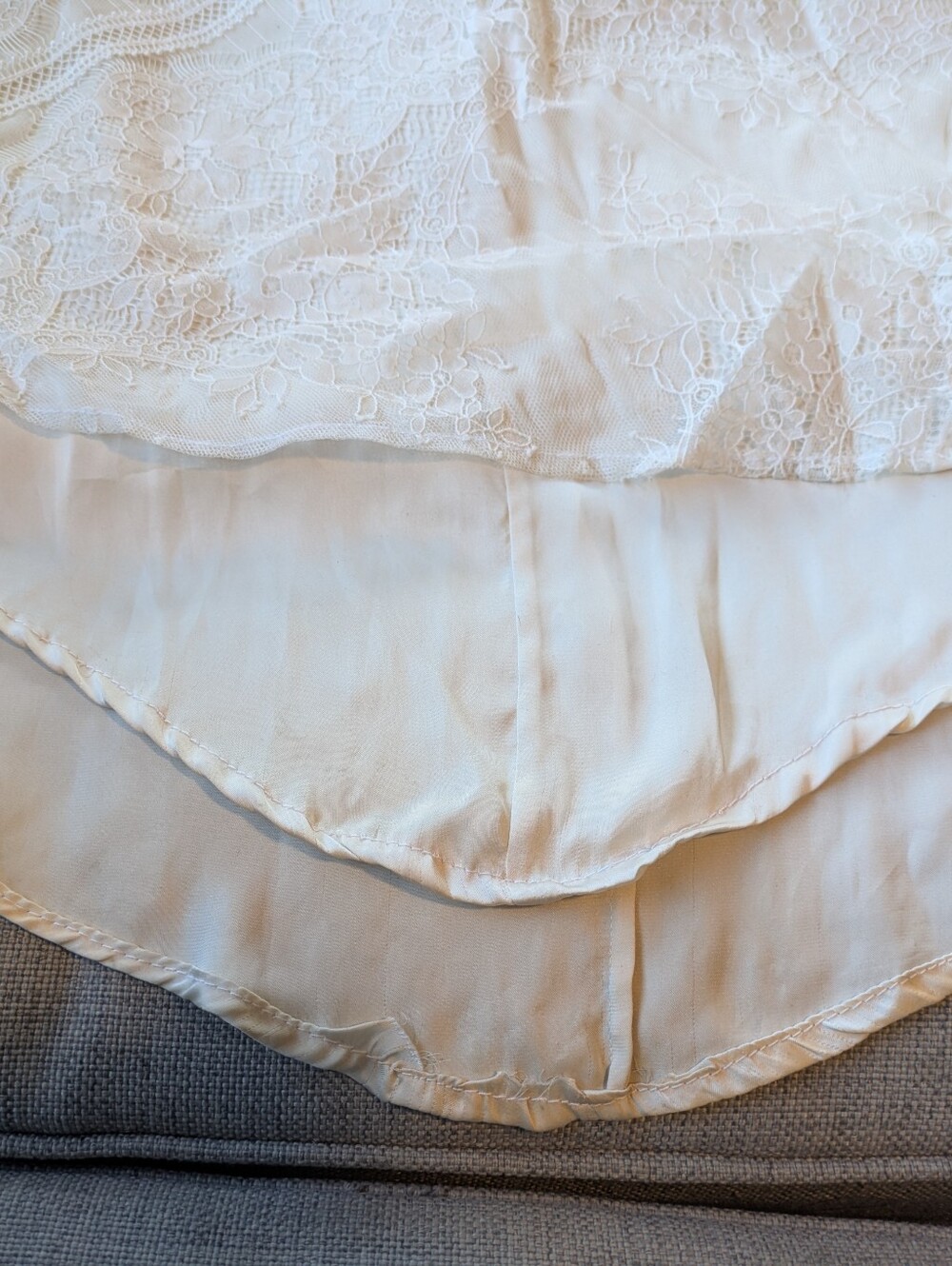 Catherine Deane Natania Ivory White Lace Wedding Dress Size - Picture 15 of 16